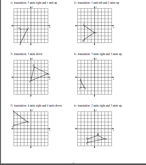Geometry dilations worksheets