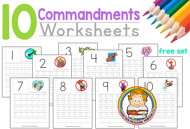 Ten commandments worksheets