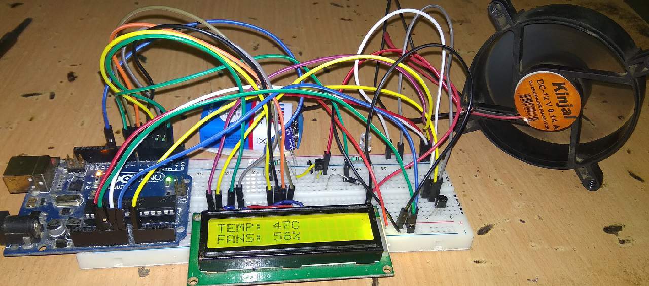 Temperature Based Fan Speed Control & Monitoring With Arduino