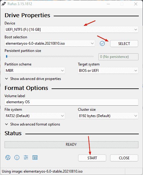 Create Elementary Os 6 Bootable Usb Drive Using Rufus Linuxshout - Classic Desktop Gradient Pictures | Free Download
