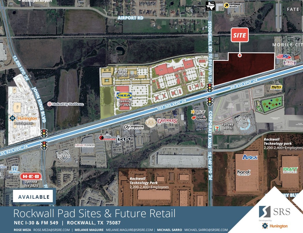 Rockwall Pad Sites Future Retail Hunington Properties Capture 