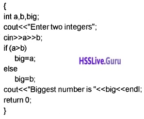 Plus Two Computer Application Chapter Wise Questions and Answers Chapter 1 Review of C++ Programming - 25