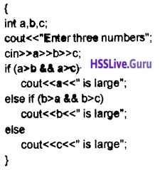 Plus Two Computer Application Chapter Wise Questions and Answers Chapter 1 Review of C++ Programming - 47