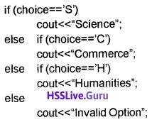 Plus Two Computer Application Chapter Wise Questions and Answers Chapter 1 Review of C++ Programming - 57
