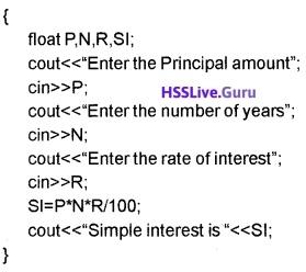 Plus Two Computer Application Chapter Wise Questions and Answers Chapter 1 Review of C++ Programming - 59