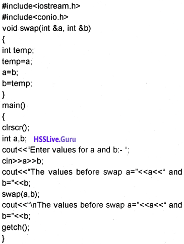 Plus One Computer Science Chapter Wise Questions and Answers Chapter 10 Functions 17