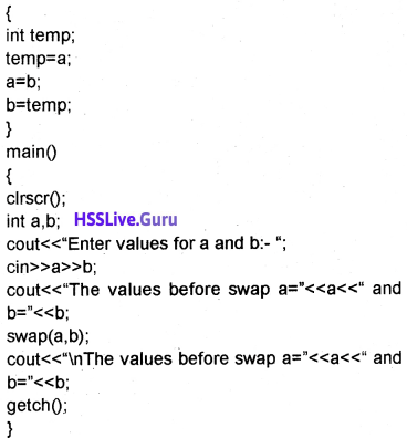 Plus One Computer Science Chapter Wise Questions and Answers Chapter 10 Functions 19
