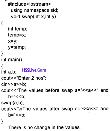 Plus One Computer Science Chapter Wise Questions and Answers Chapter 10 Functions 21