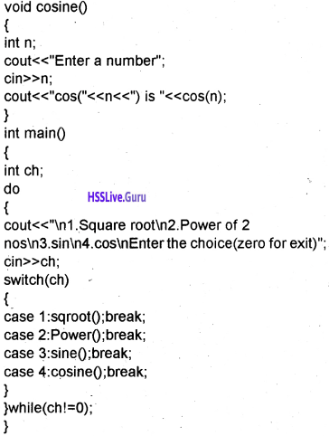Plus One Computer Science Chapter Wise Questions and Answers Chapter 10 Functions 25