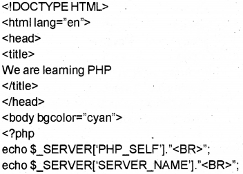 Plus Two Computer Science Chapter Wise Previous Questions Chapter 10 Server Side Scripting Using PHP 42