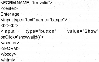Plus Two Computer Science Chapter Wise Previous Questions Chapter 6 Client-Side Scripting Using JavaScript 16