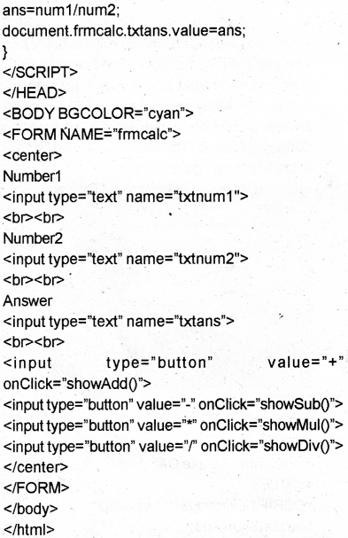 Plus Two Computer Science Chapter Wise Previous Questions Chapter 6 Client-Side Scripting Using JavaScript 23