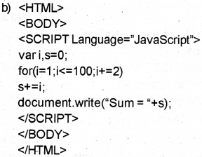 Plus Two Computer Science Chapter Wise Previous Questions Chapter 6 Client-Side Scripting Using JavaScript 25