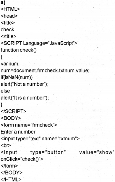 Plus Two Computer Science Chapter Wise Previous Questions Chapter 6 Client-Side Scripting Using JavaScript 33
