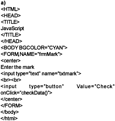 Plus Two Computer Science Chapter Wise Previous Questions Chapter 6 Client-Side Scripting Using JavaScript 39