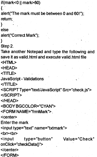 Plus Two Computer Science Chapter Wise Previous Questions Chapter 6 Client-Side Scripting Using JavaScript 41