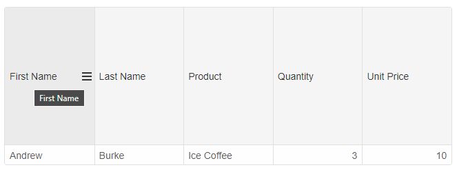 Column Headers Grid Component Https Www Htmlelements Com - Light Image Collection - 8K Quality