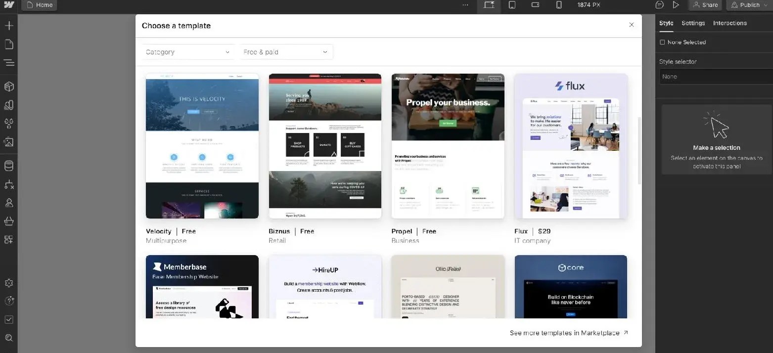 Webflow Create A Custom Website No Code Website Builder Centroly - Premium Gradient Picture Gallery - Retina