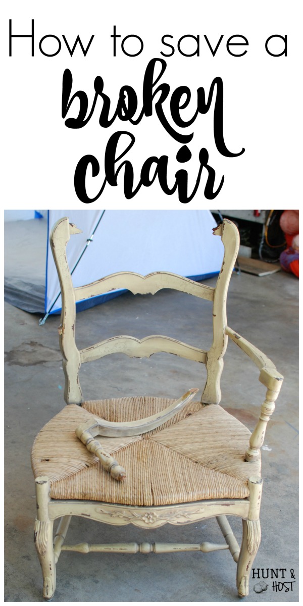 How to save a broken chair: Chair to stool makeover - Hunt