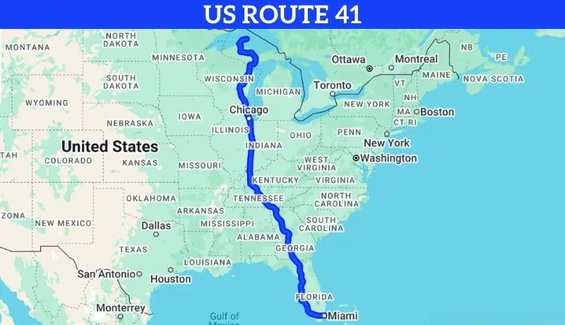 Us Interstate Map Of Routes 274 Route 66 Map Stock Photos High Res US Route 41 Map 
