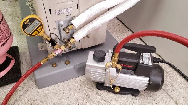Steps to vacuum and charge refrigerant on a mini split unit