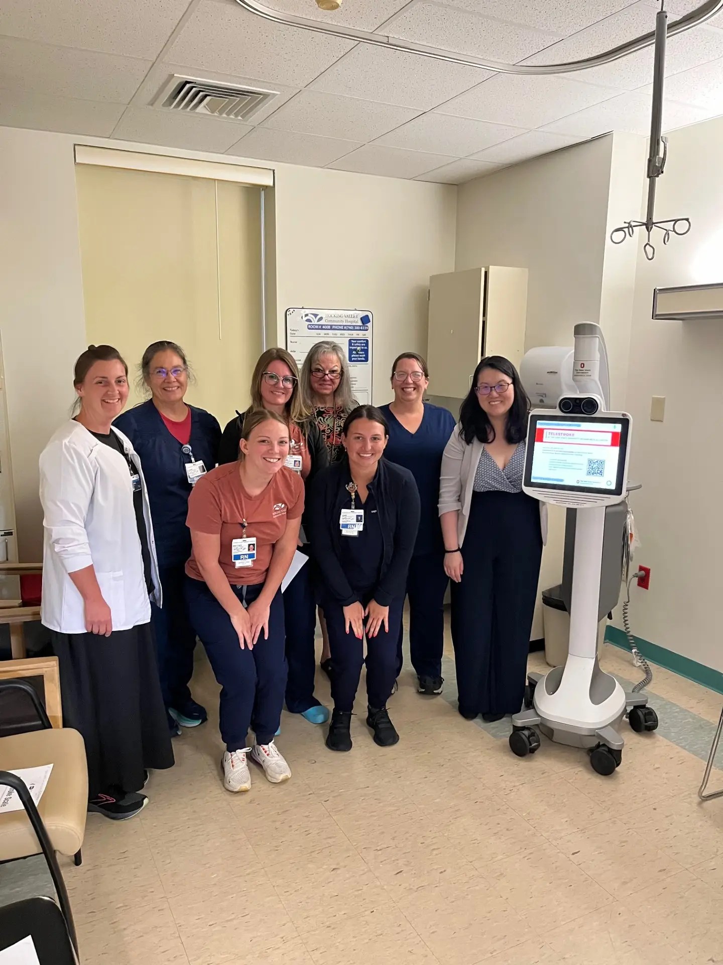Dr. Zha and HVCH staff with telehealth equipment