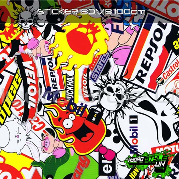 Sticker Bomb Hydrographics Film 100cm - Hydro Style UK