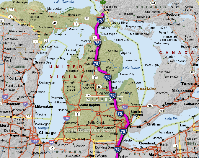 I 75 Michigan Map Oconto County Plat Map Interstate 75 Michigan Map 