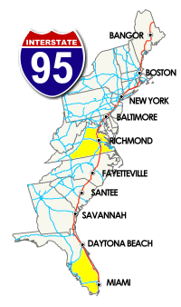 Great Overnight Stops The Best Overnight Stops Along I 95 Map Va Sfl 