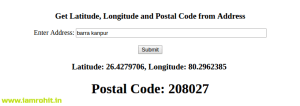get-zipcode-address-php