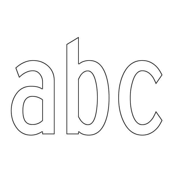 2 c series letters lower case cut out white iowa prison industries