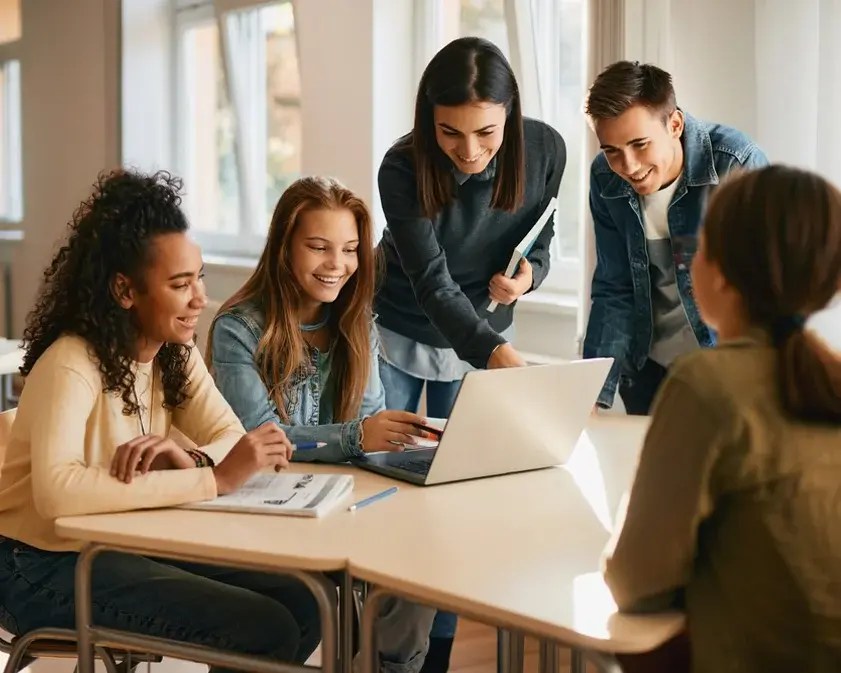 Administrators Viewing Student Completion - High Quality High Resolution Dark Illustrations | Free Download