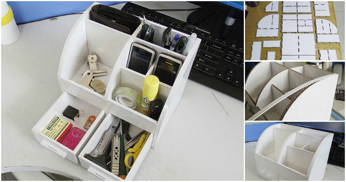 pics Diy Cardboard Organizer how to diy cardboard desktop organizer