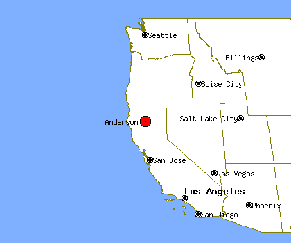 Anderson Ca Map Anderson 