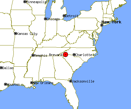 Map Of Brevard Nc