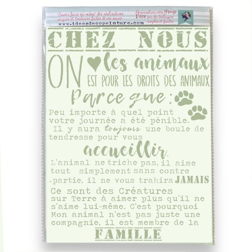 Pochoir Chez Nous 3