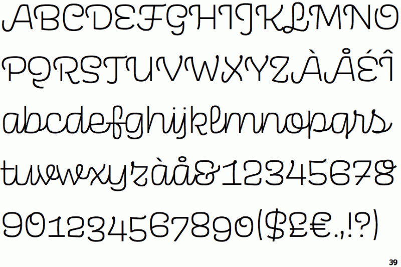 Identifont Expletive Script Light - High Quality Gradient Illustration - Retina