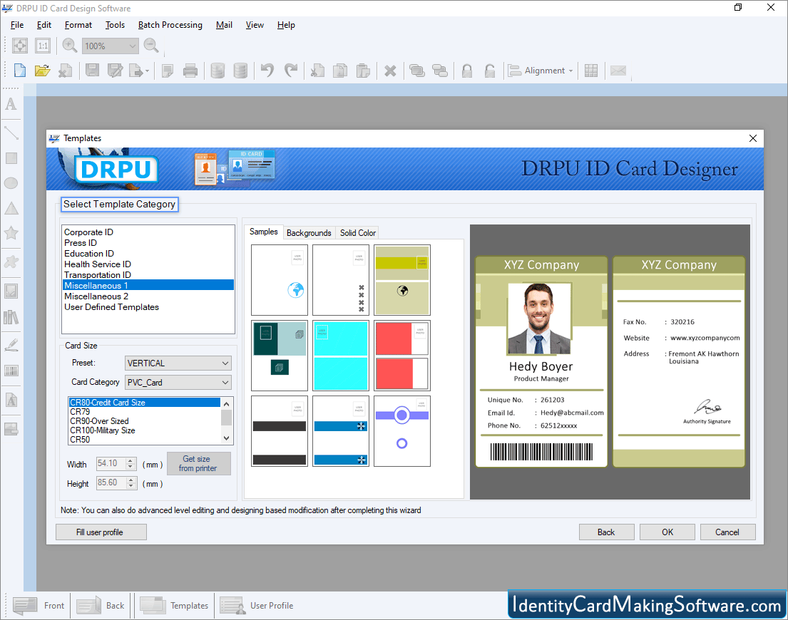 Identity Card Making Software Download Create Design Student Employee Id Badges