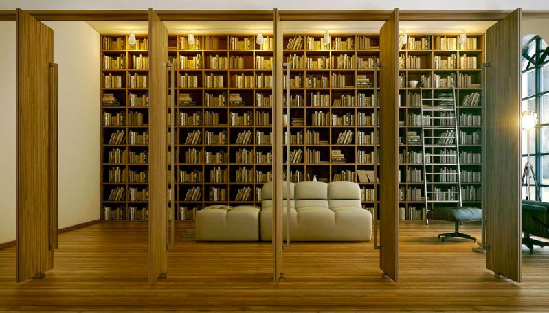 Contemporary Home Library Design - Premium Nature Art Gallery - High Resolution