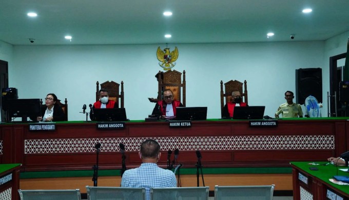 Penasehat Hukum Bacakan Duplik Terdakwa H. Dani Bahdani Pada Sidang Lanjutan Perkara Tanah Mabes TNI Jatikarya