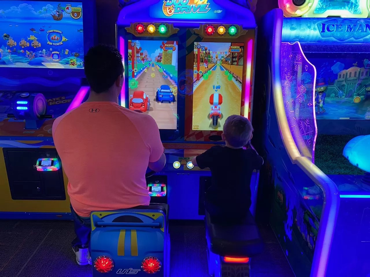 A good variety of other things to do including laser tag, mini golf, bumper cars, a rope course, and arcade games. Arcades Mini Golf More Idle Hours Entertainment