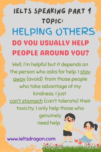 ielts speaking part 1 helping others