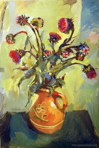 thistles_paper_gouache