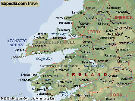 County Kerry Ireland Map Msmap 