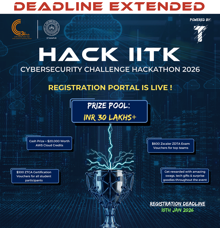 C3iHub IIT Kanpur Extends Deadline For HACK IITK 2026 Hack 2026 