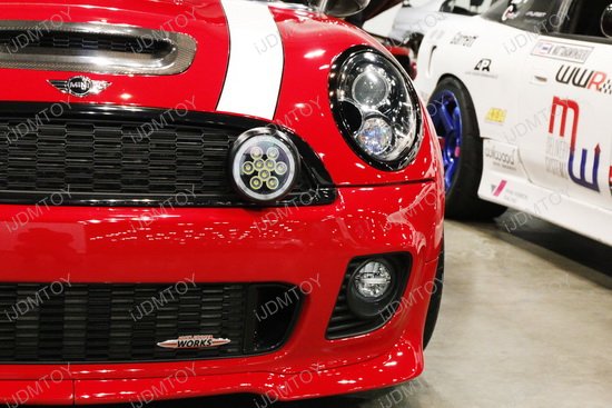 Oem fit mini cooper led daytime running lights rally driving lamps