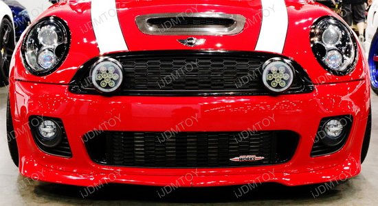 Oem fit mini cooper led daytime running lights rally driving lamps