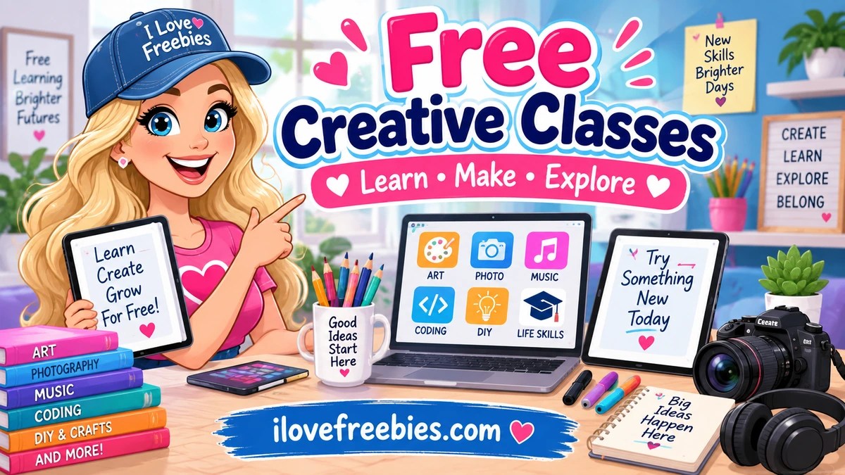 Free creative classes and workshops