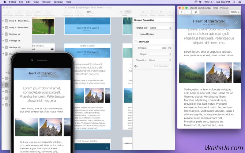 Flinto for Mac 1.0.7 破解版 – 强大的移动应用原型设计工具