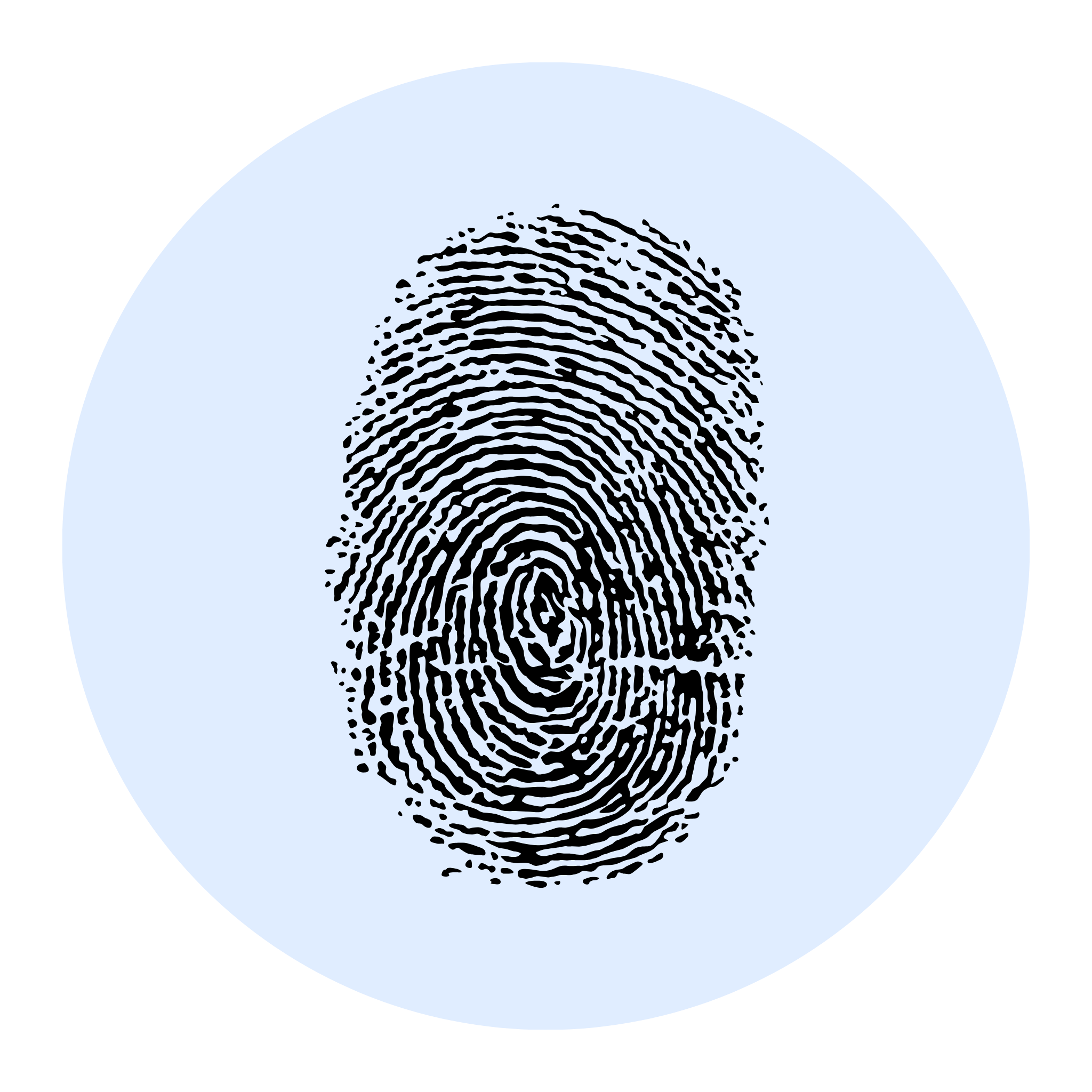 A persons finger print, their uniqueness